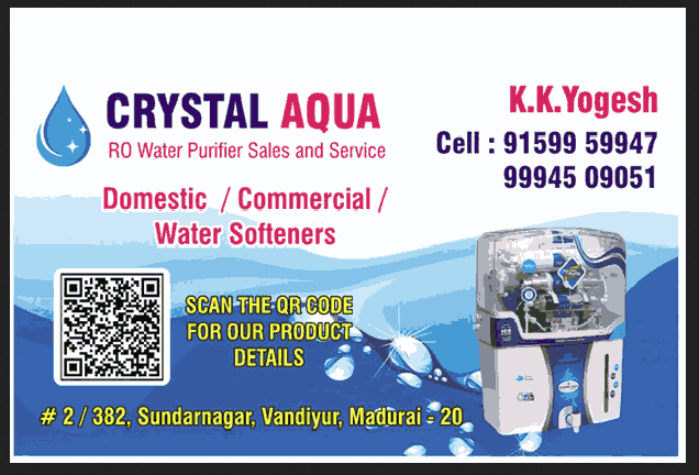 Crystal Aqua iron removal filter for home in Madurai